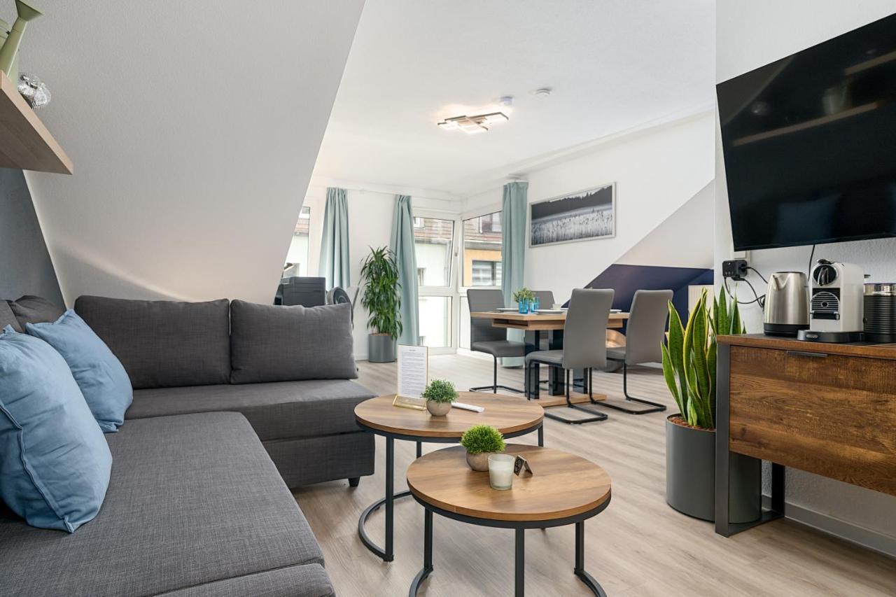 Federnest - Luxus-Studio - Kingsize Boxspringbett - Home-Office Mit Monitor Und Drucker - 11 Min Hbf Duisburg Bagian luar foto